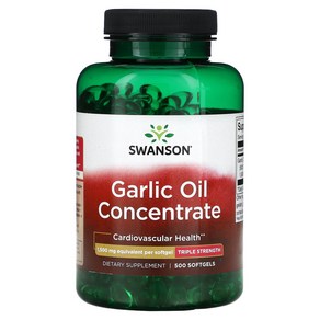 Swanson 스완슨 마늘 오일 농축 1500mg 500 소프트젤