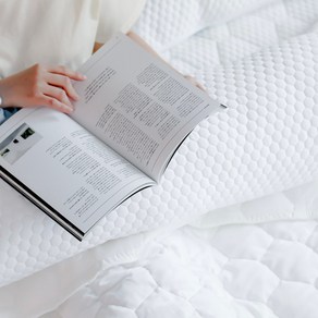 아추추 수퍼쿨 냉감 패드 [플랫 패턴] 화이트 K(킹)