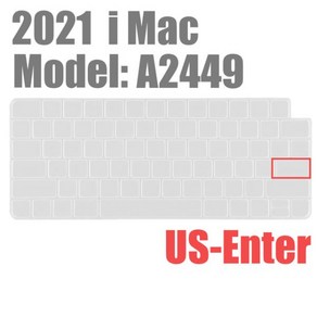 호환 Apple Magic Keyboard Cover 2021 출시 A2450 A2449 스티커 iMAC 키보드 보호기 실리콘 Bluetooth 케이스 New