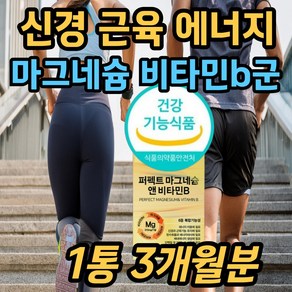 성인 필수 신경 근육 에너지 영양제 마그네슘 티아민 비타민 b1 b2 b6 컴플렉스 하루 권장량 효능 MAGNESIUM 부족 한쪽 눈 눈밑 눈꺼풀 떨림 남자 여성 추천 보충제, 90정, 1개