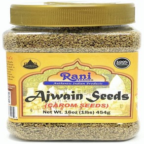 1 Pound (Pack of 1) Whole Seeds (Ja) Rani Ajwai 1파운드(1팩) 전체 씨앗(병) Rani Ajwain 씨앗(Caom Bishops, 1개, 454g