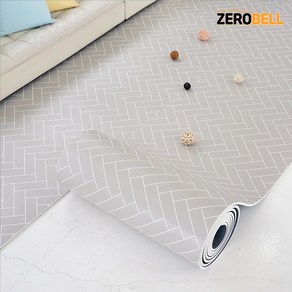 제로벨 18T PVC 층간소음방지 롤 매트 폭 70cm x 1m 유아 어린이 놀이방매트, 헤링본 그레이