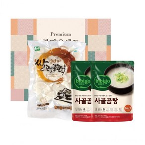 떡국떡 선물세트-2호 일반미 쌀떡국 사골곰탕 명절 설날선물, 3개, 500mg