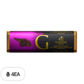 고디바 다크 85% 가나슈 초콜릿 바, 45g, 4개