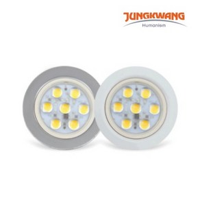 JG LED 가구매입등 2W (2700K/6500K), 화이트, 1개