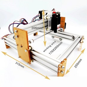 루터기 CNC DIY 레이저 조각기 대형 파워 작업 영역 목재 라우터 미니 15W 20x17cm 01 No laser