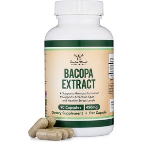 더블우드 Bacopa Monniei 450mg 90캡슐, 90정, 1개