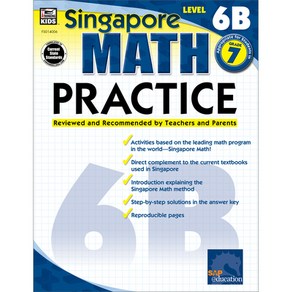 (영문도서) Math Pactice Gade 7 Papeback, Fank Schaffe Publications, English, 9780768240061