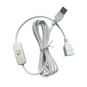 SGMK USB 전원 온오프 스위치 케이블 화이트, 198cm, 1개
