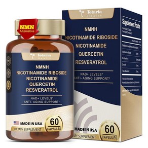 Totaia NMNH (Dihydonicotinamide Mononucleotide) Supplement w/Niacinamide (Vitamin B3) Quecetin, Totaia NMNH (Dihydonicotinam, 1개, 60정