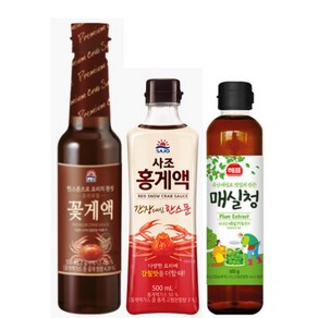 사조 꽃게액젓+홍게액젓 500ml+매실청 전참시 이영자 전현무 바질김치 파김치 레시피 국산 꽃게함량 75%, 1세트