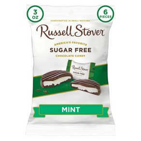 Russell Stove Suga-Fee Mint Patties 3 Ounce Peg Bag (Pack Russell Stove 무설탕 민트 패티 3온스 페그 백(12팩, 85g, 12개