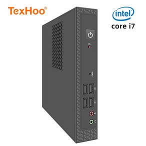 TexHoo 미니 PC 컴퓨터 인텔 코어 i7 i5 프로세서 ITX 윈도우 10 프로 SSD 블루투스 와이파이 신제품, 4G RAM 128G SSD, Intel Coe i3-2350M