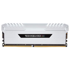 커세어 DDR4 32G PC4-25600 CL16 VENGEANCE LED RGB 8Gx4 램 WHITE, 1개