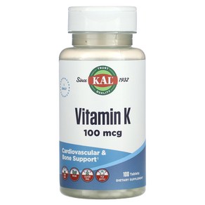 KAL Vitamin K 100 mcg Tablets, 100정, 1개