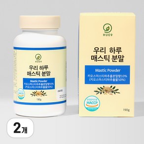 휴나인 그리스산 WE하루 매스틱 분말 가루 190g, 2개