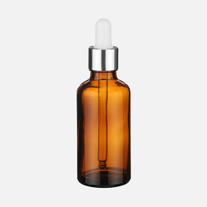 향수용기 실버 뚜껑 스포이드 브라운 공병 50ml, 1개