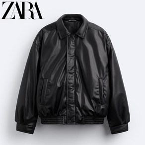 ZARA 자라 에코 레더 오버핏 칼라넥 패딩 점퍼 Z1203