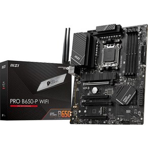 MSI B650M 프로젝트 제로 게이밍 마더보드 AMD Ryzen 9000/8000/7000 시리즈 프로세서 AM5 DDR5 PCIe 4.0 M.2 슬롯 SATA 6Gb/s USB, PRO B650-P Wi-Fi_ATX, 1개