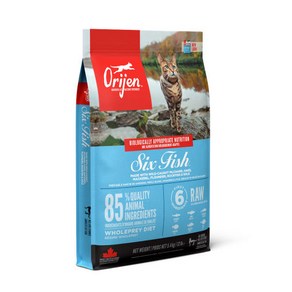 오리젠 전연령 식스 피쉬 캣 건식사료, 1개, 5.4kg