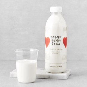 [밀크온밀크] 무항생제 목초 우유 750mL, 4개, 750mg