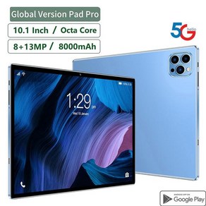 태블릿 PC 5G 패드 10.1 인치 안드로이드 옥타 8GB 512GB 4G LTE 와이파이 2K FHD, 없음, 8) Standad Add Case - 그레이, 없음