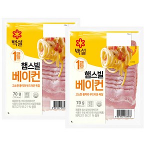 CJ 햄스빌 아침에 베이컨, 70g, 2개