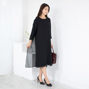 [모슬린] 엄마옷 이중 쉬폰 라운드 롱원피스 OP409111 중년여성의류/50대/60대/마담/빅사이즈/할머니옷/40대/여성옷/