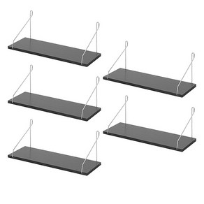 벽선반 못없이 설치하는 무타공 벽걸이선반 5개세트(3가지 고정부품 포함)