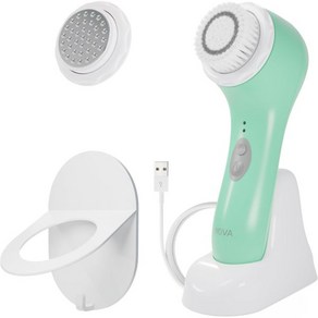 Spa Sciences NOVA Bistle Infusion System이 포함된 소닉 클렌징 브러시 안티에이징 얼굴 각질 제거 방수 및 USB 충전식