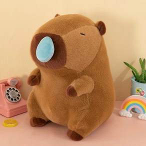 Capybara 봉제 Capibara 애니메이션 솜털 장난감 귀여운 동물 인형 크리스마스 추수감사절 선물 23cm