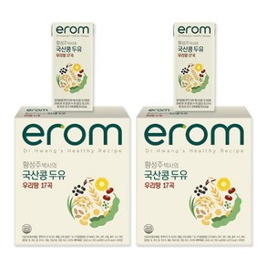 이롬 황성주 국산콩 두유 우리땅17곡 두유 32팩, 190ml, 32개