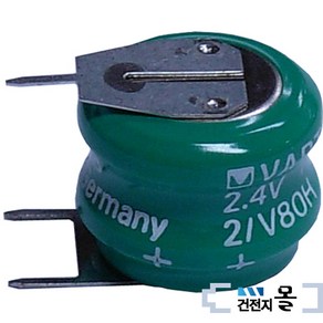 바르타 충전용 건전지 2/V80H-SU3P-P8G14 (2.4V 70mAh) 070895 니켈수소 배터리, 1개