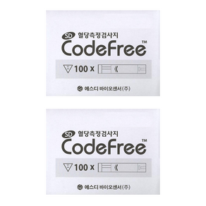 SD바이오센서 코드프리 CodeFee 혈당시험지 혈당측정검사지 200매 SW, 2개, 100개입