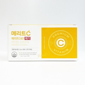 휴온스 메리트C&D 메가 고함량 DSM 비타민C 비타민D 60포 2박스 4개월분