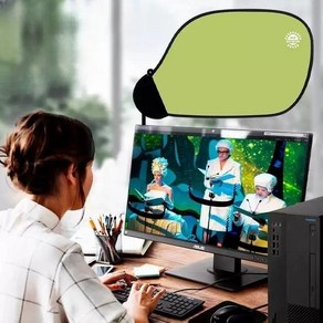 모니터 햇빛가리개 컴퓨터 가림막 자동차 차양 조정 차량용 사무실, 소라 (차량용), 1개