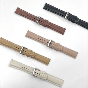 JIVA 갤럭시 워치 5 4 3 프로 클래식 호환 프리미엄 레더 스트랩 40mm 41mm 42mm 44mm 45mm 46mm, 20mm, 그레이, 1개