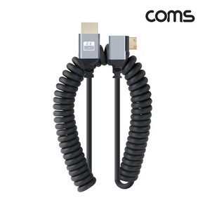 Coms 4K 60Hz HDMI to Mini HDMI 꺾임 스프링 케이블 40cm-1M BD843 미니HDMI 꺽임형 ㄱ자 90도꺽임 금도금 휴대용 꼬임방지