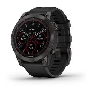 GARMIN(가민) ​​fenix 7 Sapphie Dual Powe Ti Cabon Gay DLC Black 솔러 충전 파워 사파이어 유리 탑재 멀티 스포츠 GPS 시계 [일본 정규품] 소, C, 1개