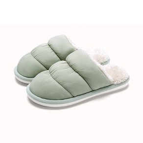 위시월드 생활방수 방한 파스텔 패딩 겨울 슬리퍼 퍼 털 룸슈즈 실내화