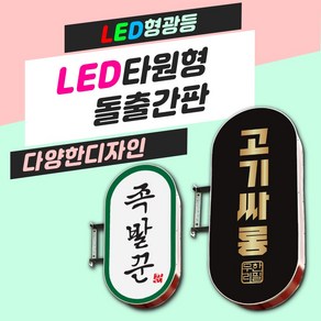 신제품타원형간판 롱바디포인트 고퀄리티포인트간판 신규라운드돌출간판 LED타원형간판 비조명간판 포인트간판 외부간판 메인간판 돌출간판 라운드간판 화면실사부착, 1개, 비조명 600x1000 +화면부착