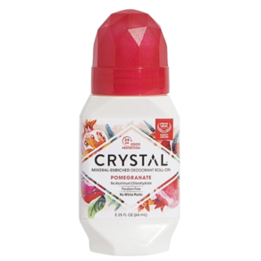 CRYSTAL 천연 데오드란트 롤-온 석류 2.25 fl oz(66 ml), 66ml, 1개