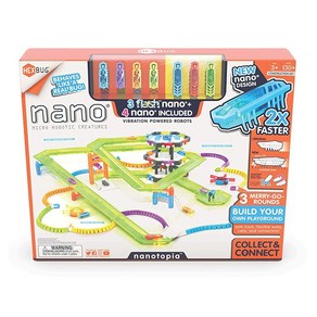 Hexbug HEXBUG Flash Nano nanotopia - 아이들을 위한 다채로운 감각 놀이 세트 나만의 놀이터 만들기 130개 이상의 피스 및 배터리 포함 이전 버전