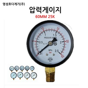 기계실 압력계/압력게이지60mm25K/소방/펌프/밸브/국산/부림소방, 1개