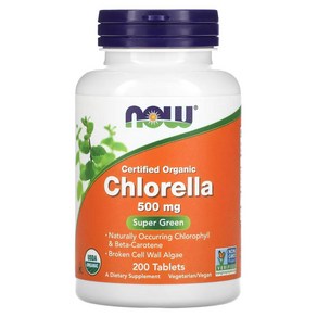 나우푸드 클로렐라 Cetified Oganic Chloella 500mg 200정, 1개, 1.5L