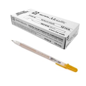 사쿠라 젤리롤펜 겔리롤펜 메탈릭 XPGBM 0.8mm (12개입) 1다스 (골드)