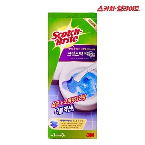 3M 스카치브라이트 프리미엄 크린스틱 더블액션 핸들1+리필3입, 1개