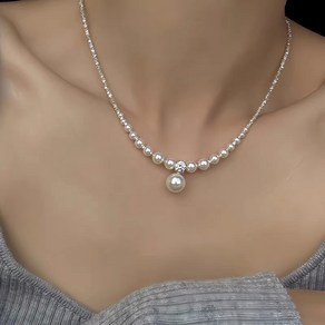 빈티지 심플 여성 진주 초커 쇄골사슬 Women's Necklace 뉴타임즈 W220I017