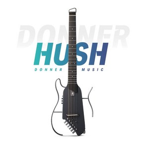 DONNER Donnon 헤드리스 전기기타 포크 기타 HUSH-i 여행용 휴대용, 9) HUSH-I Black, 1개, 메이플 옵시디언 블랙