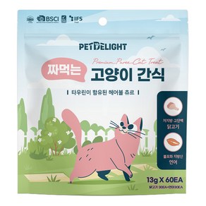 펫딜라이트 츄르 짜먹는 고양이 간식, 1세트, 780g, 닭30p+연어30p